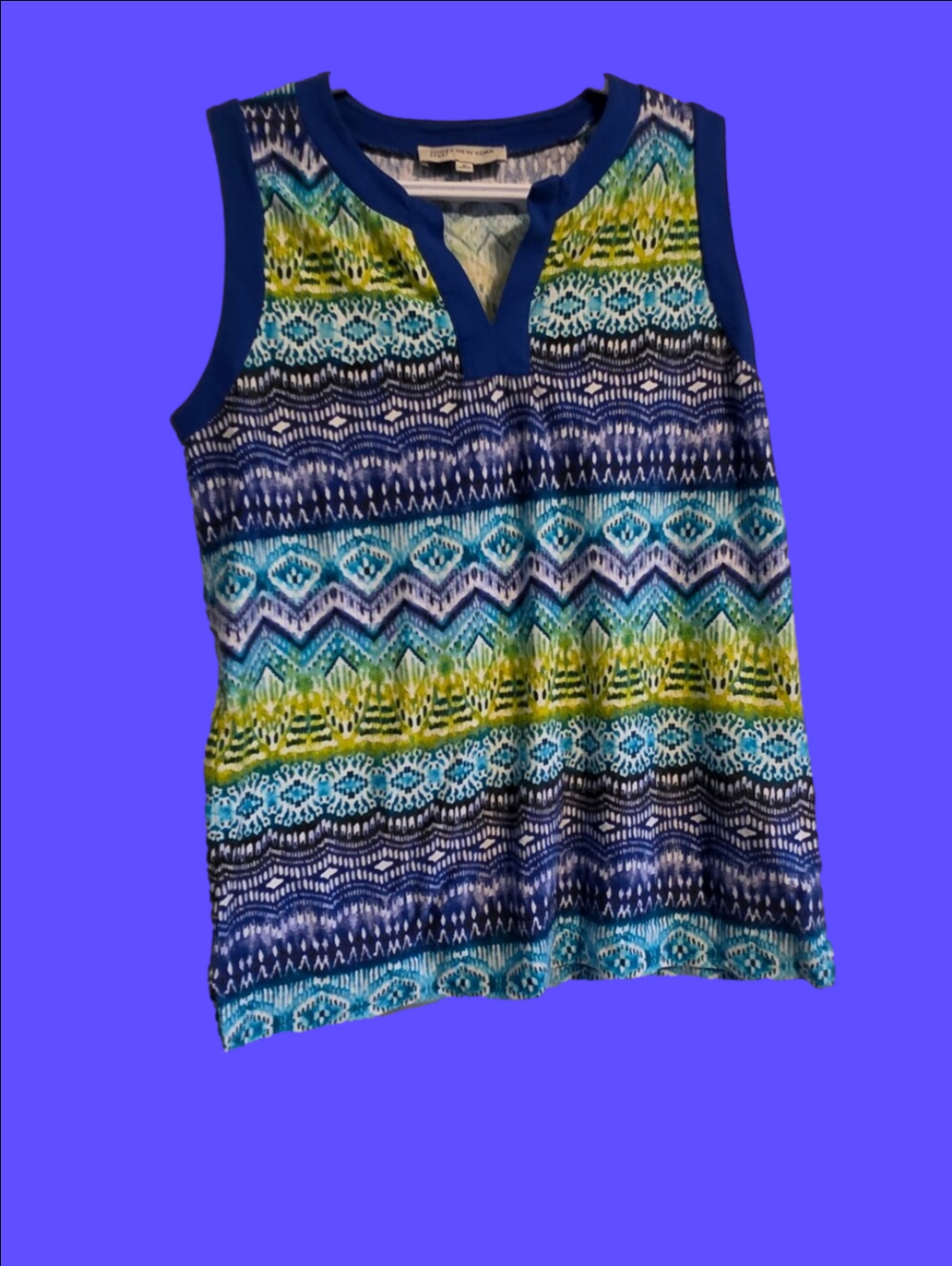 4/$25 Deal! Jones New York Sleeveless Patterned Shirt